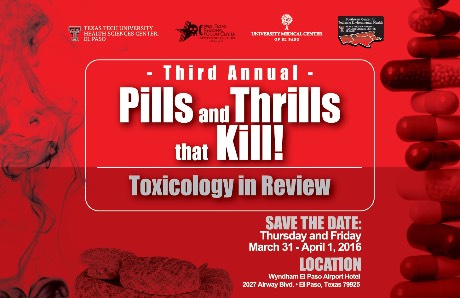 Flyer link to Pills and Thrills that Kill event