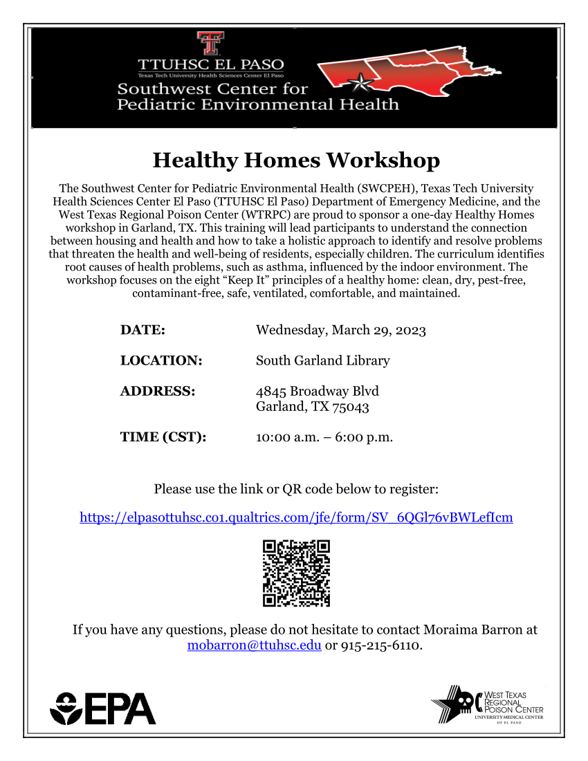 Healthy Homes Workshop in Garland, TX